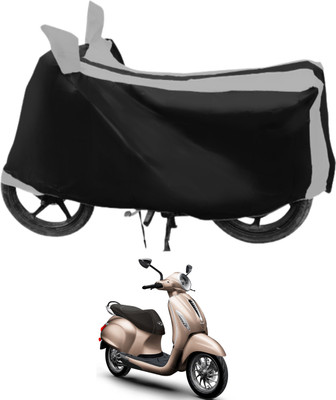 Euro Care Waterproof Two Wheeler Cover for Bajaj(New Chetak, Silver)