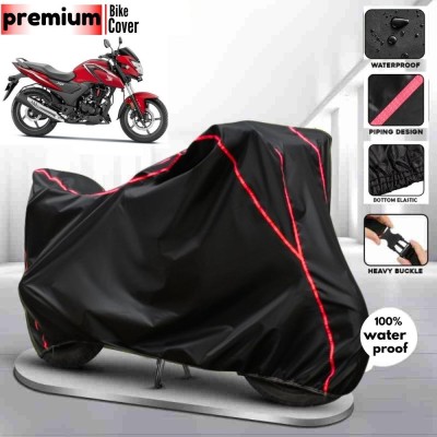 BOTAUTO Waterproof Two Wheeler Cover for Honda(SR 160, Black, Red)