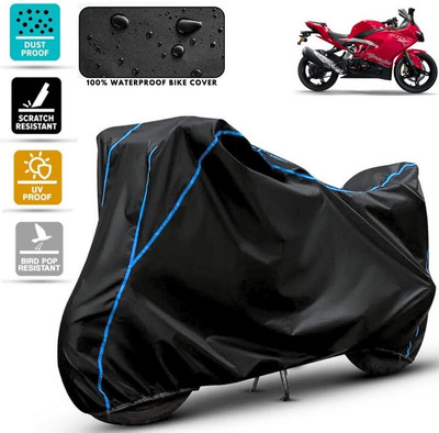 Amikan Waterproof Two Wheeler Cover for TVS(Apache RR 310, Black, Blue)