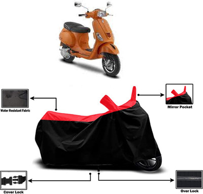 Amexride Two Wheeler Cover for Piaggio(Vespa SXL, Red)