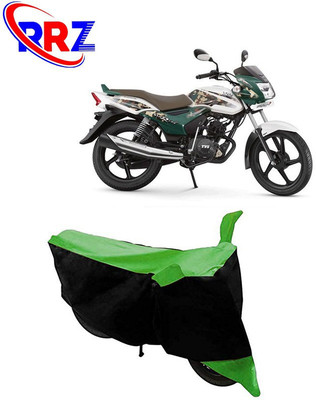 RRZ Waterproof Two Wheeler Cover for TVS(Star City Plus, Black, Green)