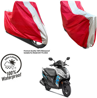 AutoGalaxy Waterproof Two Wheeler Cover for Bajaj(Avenger Cruise 220 BS6, Silver, Red)