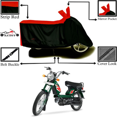 KEDIT Two Wheeler Cover for TVS(Heavy Duty, Red, Black)