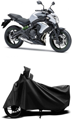 amtec Waterproof Two Wheeler Cover for Kawasaki(ER 6N, Black)