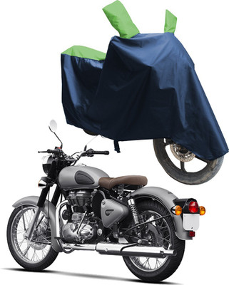 SS FOR YOUR SMART NEEDS Two Wheeler Cover for Royal Enfield(Classic 350 Signals, Blue, Green)