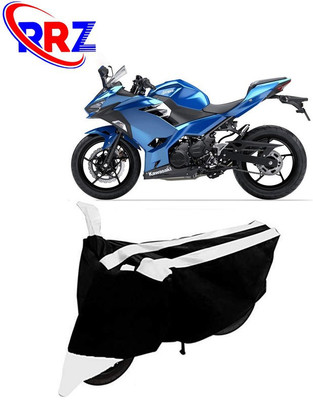 RRZ Waterproof Two Wheeler Cover for Kawasaki(Ninja 250, Black, White)