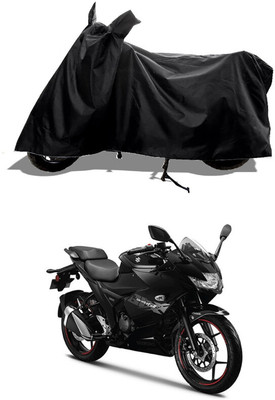 GROFATIK Two Wheeler Cover for Suzuki(Gixxer SF, Black)