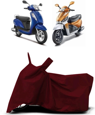 VESMEI Two Wheeler Cover for Mahindra(Gusto, Red)
