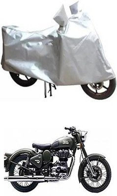 APNEK Waterproof Two Wheeler Cover for Royal Enfield(Battle Green, Silver)