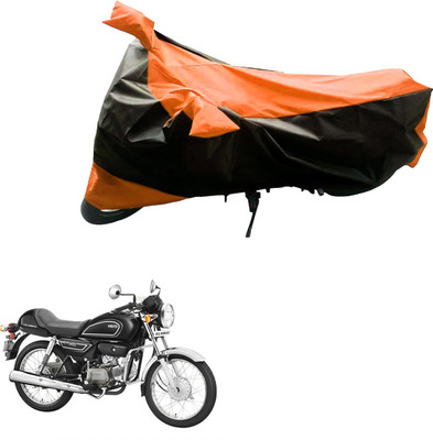 Mdstar Waterproof Two Wheeler Cover for Hero(Splendor Pro Classic, Black, Orange)