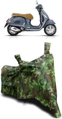 ATBROTHERS Waterproof Two Wheeler Cover for Vespa(GTS 300, Multicolor, Green)
