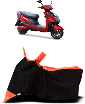 VESMEI Two Wheeler Cover for Techo Electra(Raptor BS6, Orange)