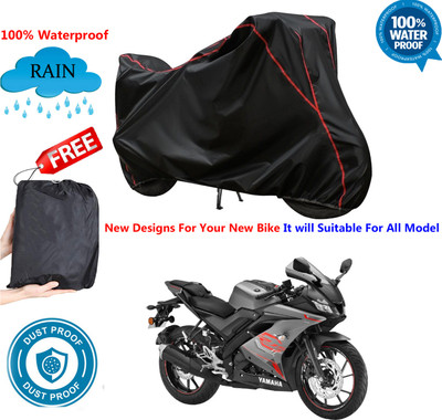 OliverX Waterproof Two Wheeler Cover for Yamaha(YZF-R15 V3 BS6, Black)