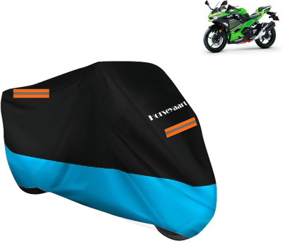 Horseyaart Waterproof Two Wheeler Cover for Kawasaki(Ninja 650 BS6, Blue)