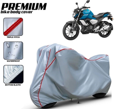 Shiv Kanha Waterproof Two Wheeler Cover for Yamaha(FZ 25, Silver, Red)