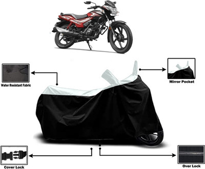 Amexride Two Wheeler Cover for TVS(Star City Plus, White)