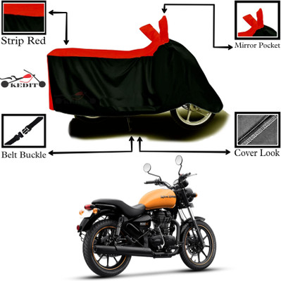 CoNNexXxionS Two Wheeler Cover for Royal Enfield(Bullet 350 New BS6, Red, Black)
