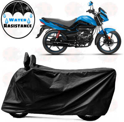 sowelar Waterproof Two Wheeler Cover for Hero(Splendor iSmart 110, Black)