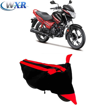 WXR Waterproof Two Wheeler Cover for Hero(Glamour, Black, Red)