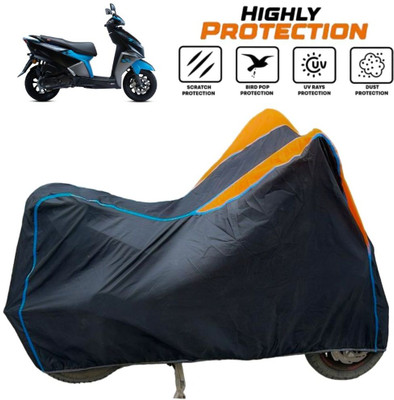ZAQE Two Wheeler Cover for TVS(Ntorq 125, Black, Orange, Blue)