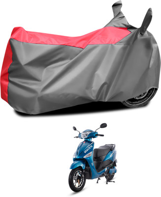 PAGORA Waterproof Two Wheeler Cover for Hero(Electric Optima, Grey, Red)