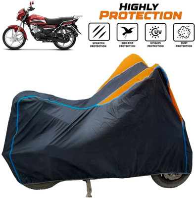ZAQE Two Wheeler Cover for Honda(CD 110 Dream, Black, Orange, Blue)