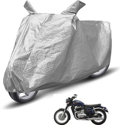 Auto Hub Waterproof Two Wheeler Cover for JAWA(Forty Two, Silver)
