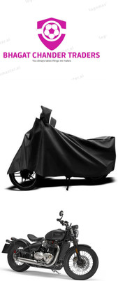 bhagat chander traders Waterproof Two Wheeler Cover for Triumph(Bonneville Bobber BS6, Black)