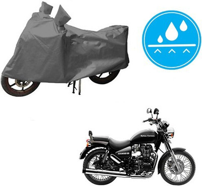DeepShakshi AUTOMOTIVE Waterproof Two Wheeler Cover for Royal Enfield(Thunderbird 500, Grey)
