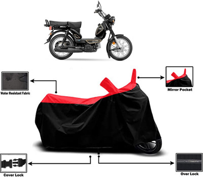Amexride Two Wheeler Cover for TVS(Heavy Duty Super XL, Red)