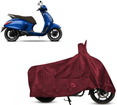 EGAL Waterproof Two Wheeler Cover for Bajaj(New Chetak, Maroon)