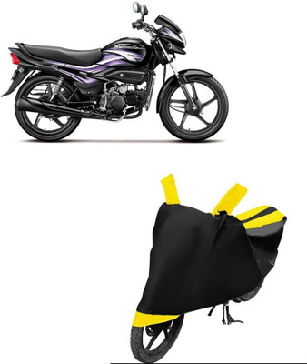 OM ENTERPRISES Two Wheeler Cover for Hero(Super Splendor, Black, Yellow)