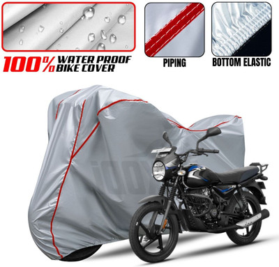 xodi Waterproof Two Wheeler Cover for Bajaj(CT 125X, Silver, Red)