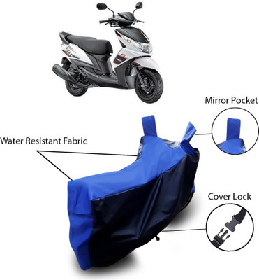 THE REAL ARV Waterproof Two Wheeler Cover for Yamaha(Ray Z, Black, Blue)
