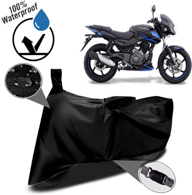 ROYAL AUTO MART Waterproof Two Wheeler Cover for Bajaj(Pulsar 150, Black)