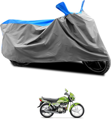 CODOKI Waterproof Two Wheeler Cover for Hero(HF Deluxe Eco, Grey, Blue)