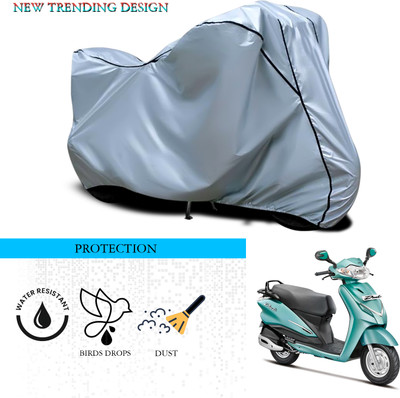 ANTHUB Waterproof Two Wheeler Cover for Hero(Duet, Silver)