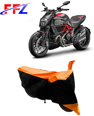 FFZ Waterproof Two Wheeler Cover for Ducati(Diavel, Black, Orange)