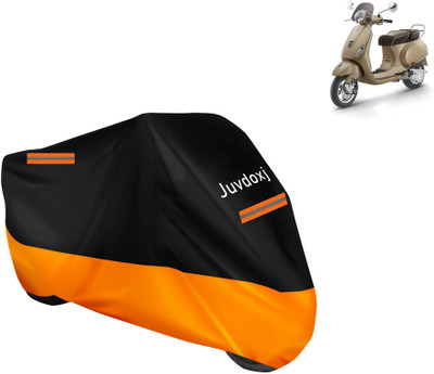 Juvdoxj Waterproof Two Wheeler Cover for Vespa(Elegante 150 BS6, Orange)