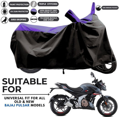 ZAQE Two Wheeler Cover for Bajaj(Pulsar N160, Black, Purple)