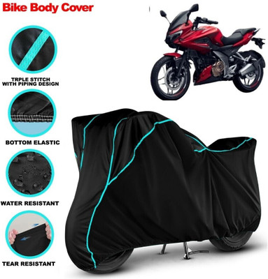 Grizzly Two Wheeler Cover for Bajaj(Pulsar 250, Black)