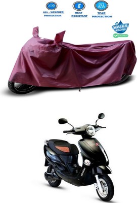 Ascension Waterproof Two Wheeler Cover for Hero(Electric Photon, Maroon)