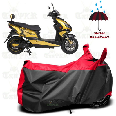 sowelar Waterproof Two Wheeler Cover for Okinawa(Praise, Black, Red)