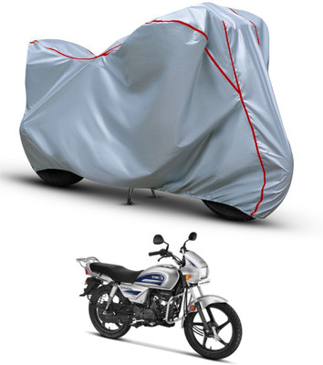 Car Life Waterproof Two Wheeler Cover for Hero(Splendor, Red, Silver)