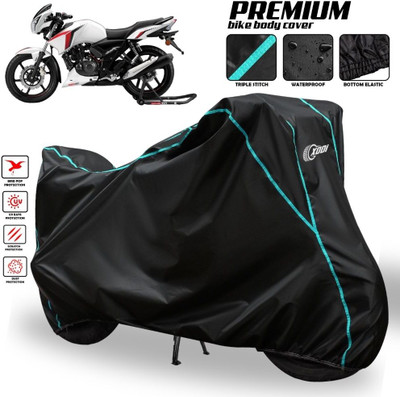 AutoGalaxy Waterproof Two Wheeler Cover for TVS(Apache RTR 160, Black)