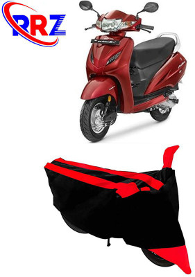 RRZ Waterproof Two Wheeler Cover for Honda(Activa 4G, Black, Red)
