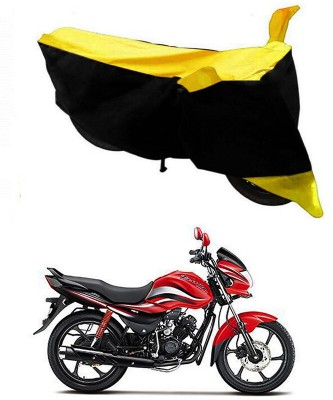 AutoTiger Two Wheeler Cover for Hero(MotoCorp Passion Pro, Black, Yellow)