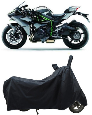 Coxtor Waterproof Two Wheeler Cover for Kawasaki(Ninja H2R, Black)