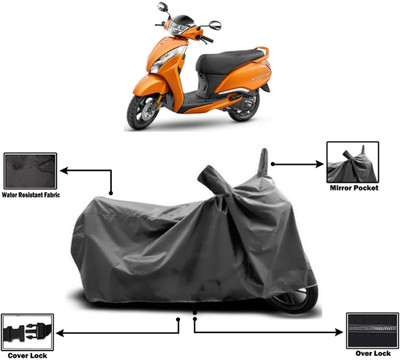 Amexride Two Wheeler Cover for TVS(Jupiter 125, Grey)
