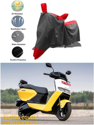 RAQTRO Two Wheeler Cover for TVS(Electric Scooter, Red, Black)